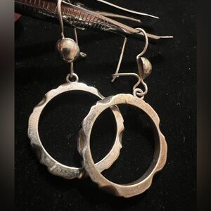 925 STERLING SILVER VINTAGE HOOP EARRINGS